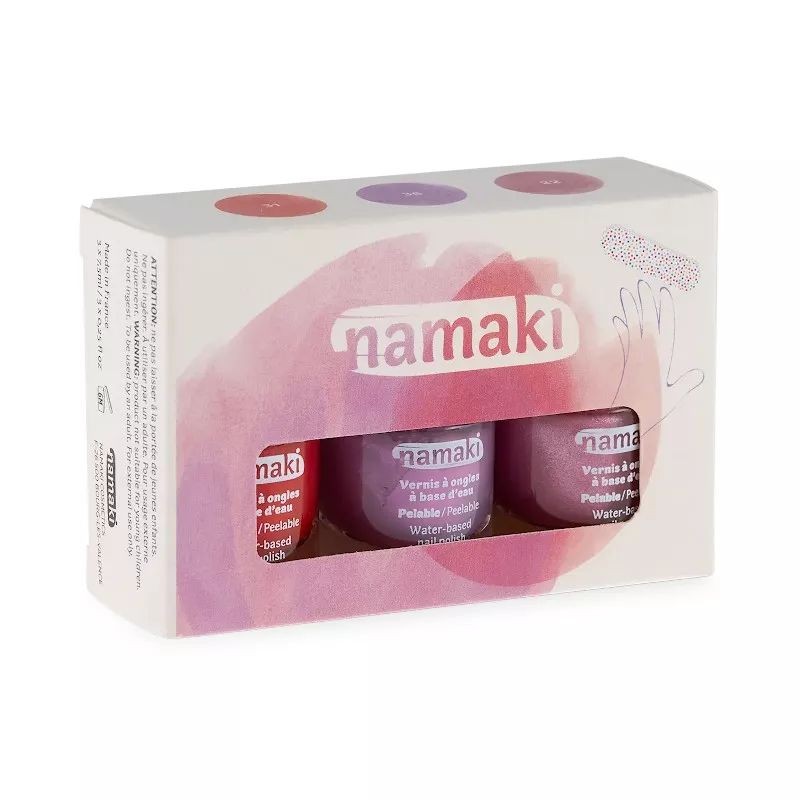 Coffret de 3 vernis Roses éternelles - Griotte, Mauve, Rose pailleté Coffret de 3 vernis Roses éternelles - Griotte, Mauve, Rose pailleté