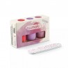 Coffret de 3 vernis Roses éternelles - Griotte, Mauve, Rose pailleté