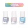 Coffret de 3 vernis Douceurs givrées - Bleu givré, Rose pâle, Argent bleuté