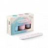 Coffret de 3 vernis Douceurs givrées - Bleu givré, Rose pâle, Argent bleuté