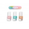 Coffret de 3 vernis Délices d'été - Rose bombon, vert d'eau, pêche