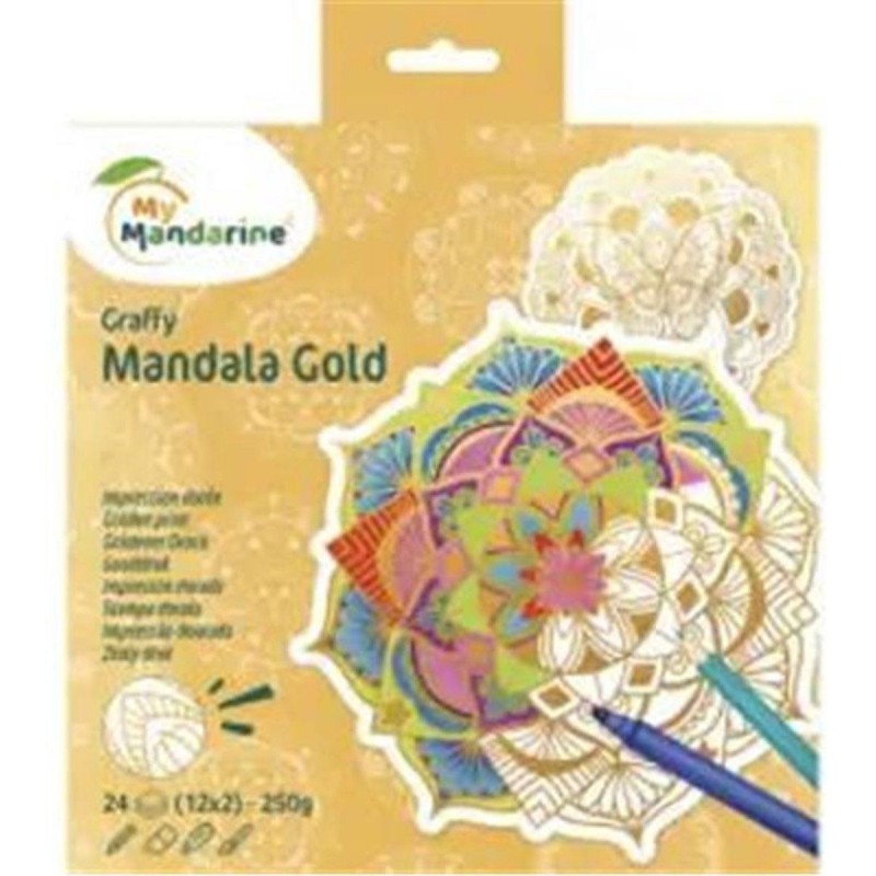 Coloriage Graffy Mandala - Gold Coloriage Graffy Mandala - Gold