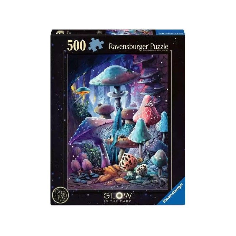 Puzzle 500 pcs phosphorescent - Champignons au clair de lune Puzzle 500 pcs phosphorescent - Champignons au clair de lune