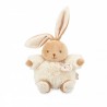 Peluche lapin patapouf musicale - Crème