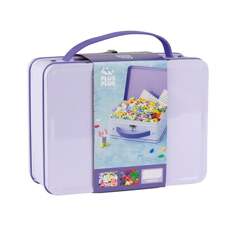 Plus Plus - Valisette métal Pastel & Néon - 600 pièces Plus Plus - Valisette métal Pastel & Néon - 600 pièces