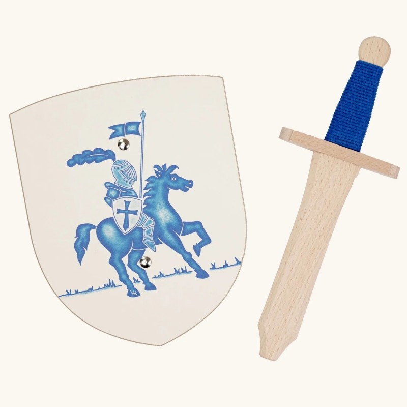 Set bouclier et épée mini - Bleu