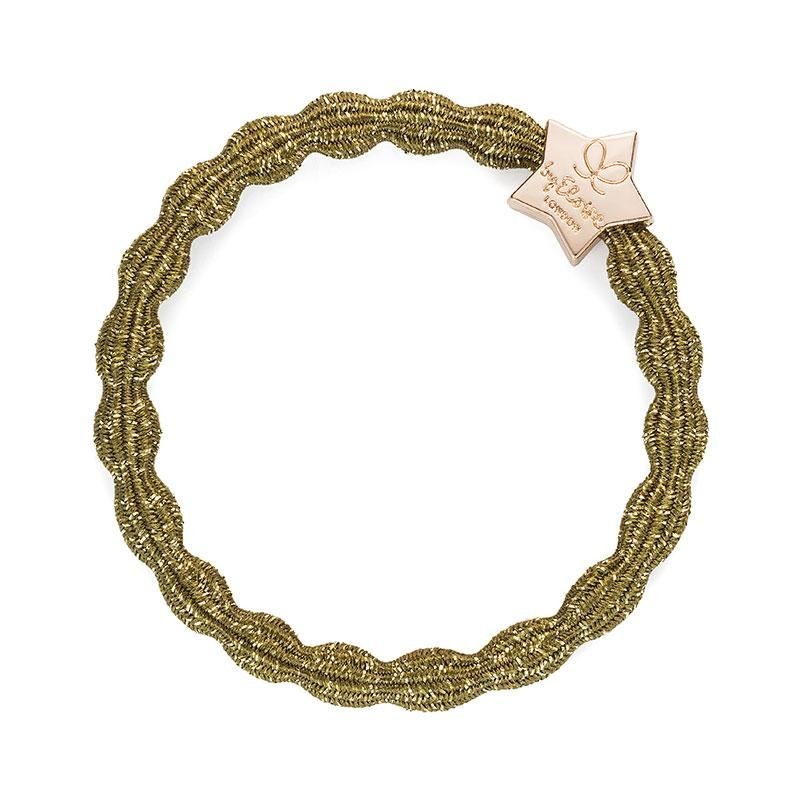 ByEloise bracelet élastique étoile dorée - Métallique vert olive ByEloise bracelet élastique étoile dorée - Métallique vert olive
