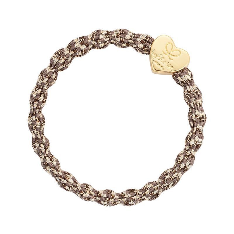 ByEloise bracelet élastique coeur doré - Métallique caramel