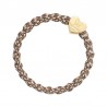 ByEloise bracelet élastique coeur doré - Métallique caramel