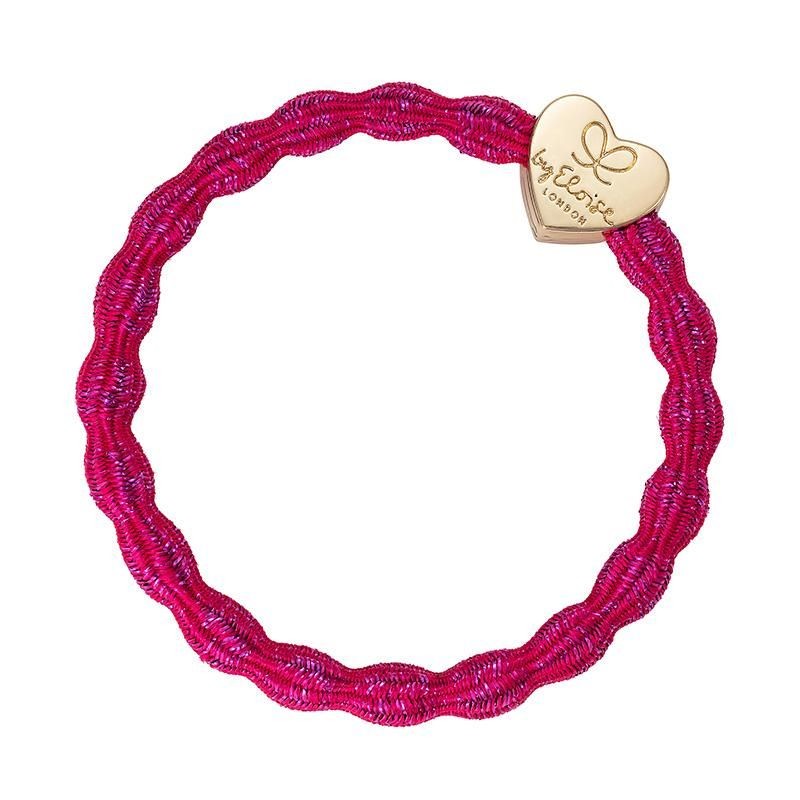 ByEloise bracelet élastique coeur doré - Métallique fushia ByEloise bracelet élastique coeur doré - Métallique fushia
