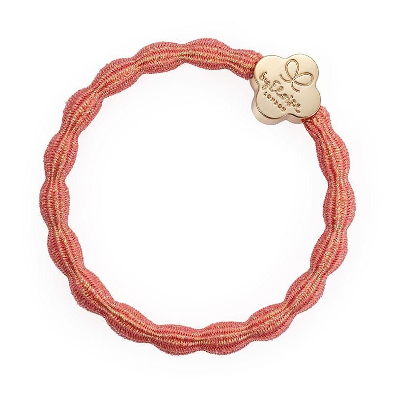 ByEloise bracelet élastique quatre-feuille dorée - Métallique corail