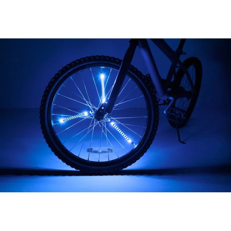 Lumières en tube pour rayons de vélo - Bleu