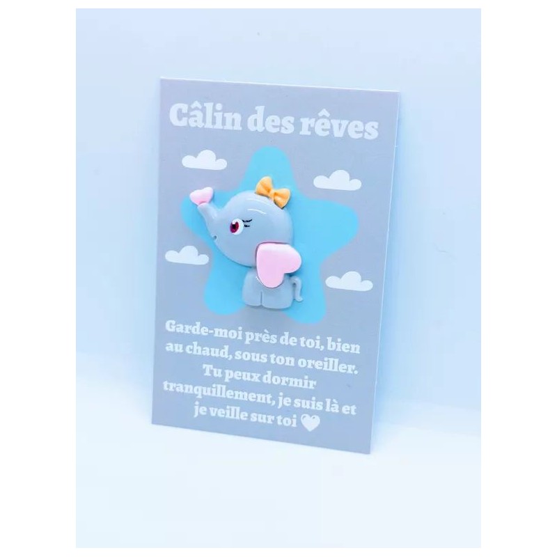 Carte Câlin des Rêves - Eléphant