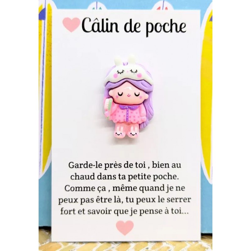 Carte Câlin de Poche - Nana pyjama
