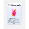 Carte Câlin de Poche - Lapin rose coeur