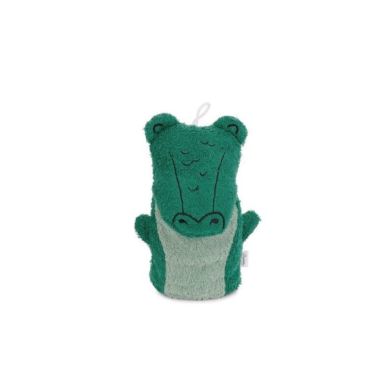 Gant de toilette en coton - Cosmo le crocodile Gant de toilette en coton - Cosmo le crocodile