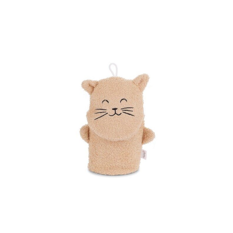 Gant de toilette en coton - Biscuit le chat