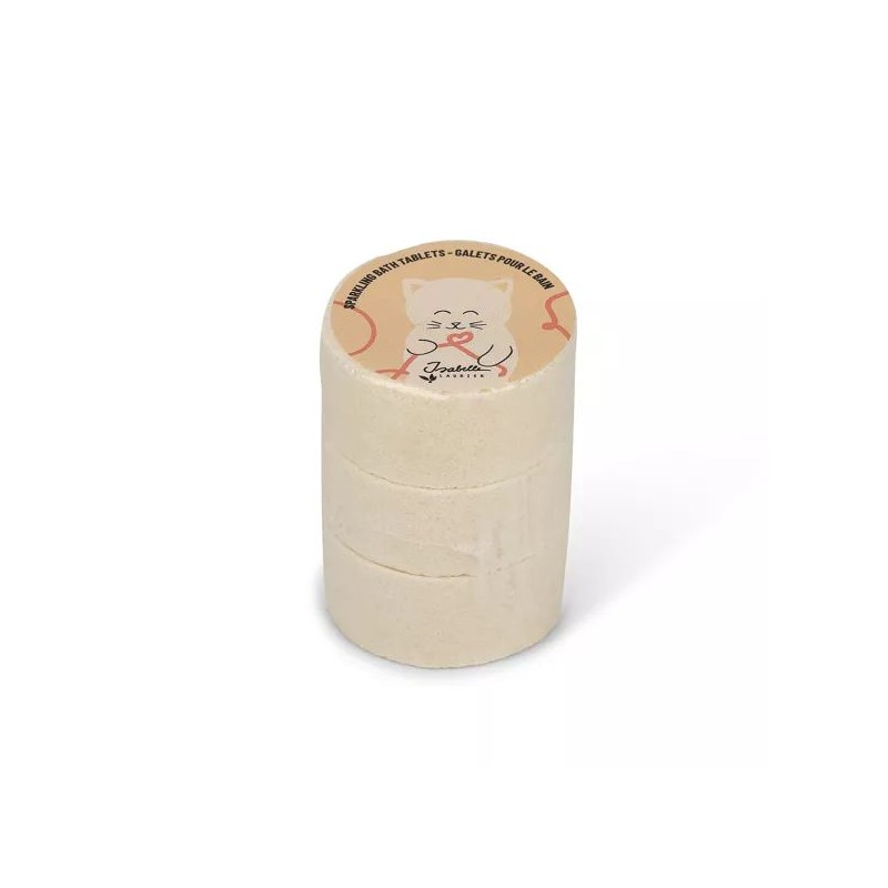 Galets de bain Biscuit le chat - Fleur de coton Galets de bain Biscuit le chat - Fleur de coton