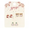 Boucles d'oreilles à clou Noël ( 3 paires)