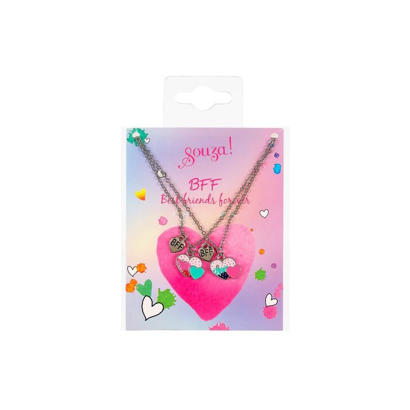 Collier d'amitié BFF petit coeurs