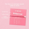 Bracelet enfant codé morse - Princesse rose candy/or