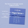 Bracelet enfant codé morse - Super héros cobalt/argent