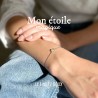 Bracelet breloque - Etoile cristal marine/doré
