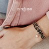 Bracelet breloque - Perle léopard/doré