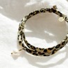 Bracelet breloque - Perle léopard/doré