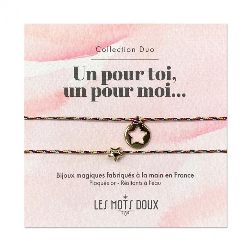 Bracelets duo - Etoile multi/or
