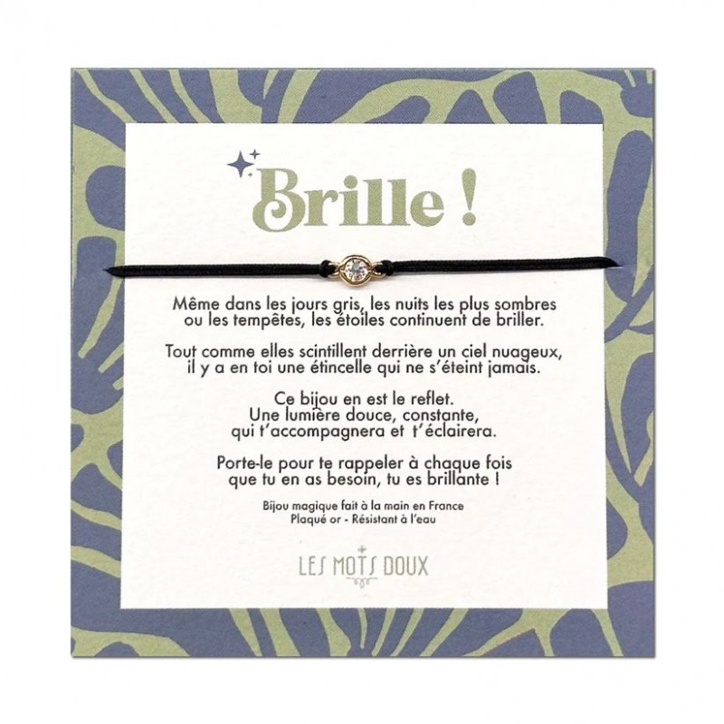 Bracelet breloque - Brille prune/or