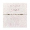 Bracelet pastel codé mose - Amitié blanc irrisé/or