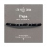 Bracelet messieurs - Papa noir/argent