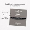 Bracelet messieurs - Papa noir/argent