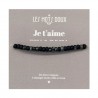 Bracelet messieurs - Je t'aime noir/argent