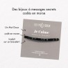 Bracelet messieurs - Je t'aime noir/argent