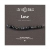 Bracelet messieurs - Love noir marbre/argent