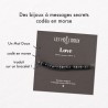 Bracelet messieurs - Love noir marbre/argent