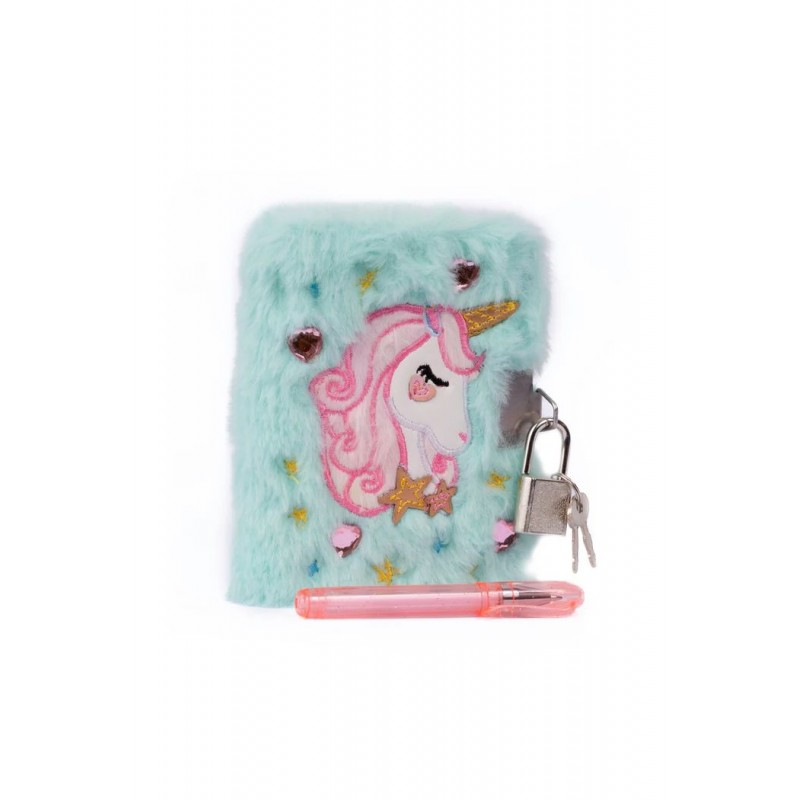 Mini journal intime peluche - Licornes