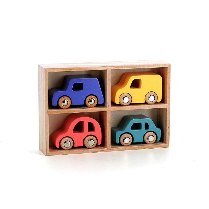 Vilacity - Coffret de 4 voitures en bois Vilacity - Coffret de 4 voitures en bois