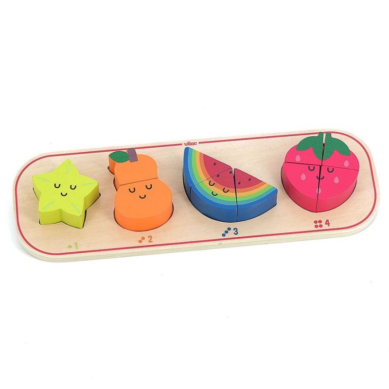 Puzzle - 1,2,3 et 4 fruits Puzzle - 1,2,3 et 4 fruits