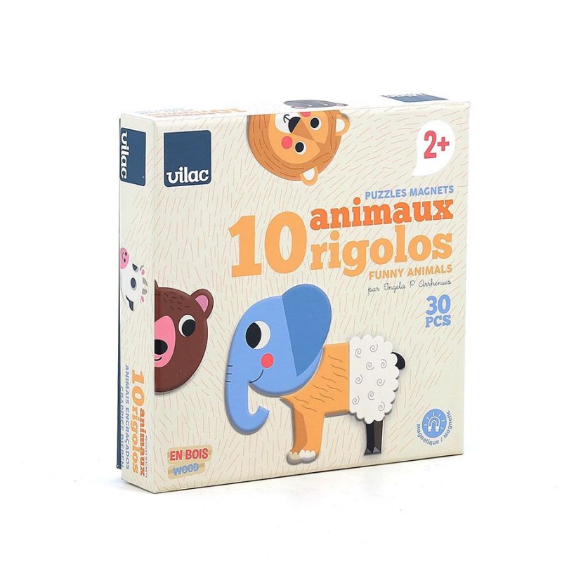 Puzzle aimanté - 10 animaux rigolos Puzzle aimanté - 10 animaux rigolos