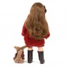 Hannah et son chien - cheveux bruns, yeux bruns (50 cm)