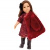 Hannah et son chien - cheveux bruns, yeux bruns (50 cm)
