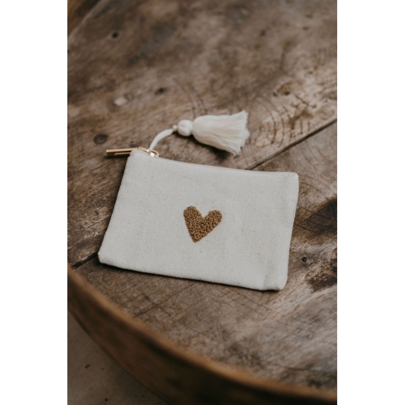 Porte-monnaie love - Beige Porte-monnaie love - Beige