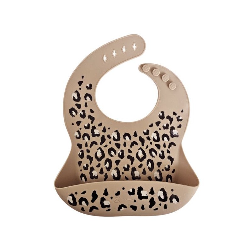 Bavoir en silicone léopard - Sauvage Bavoir en silicone léopard - Sauvage