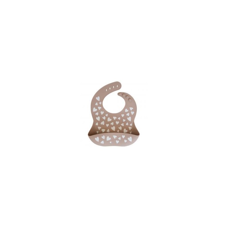 Bavoir en silicone Fall in love - Taupe Bavoir en silicone Fall in love - Taupe