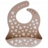 Bavoir en silicone Fall in love - Taupe