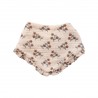 Bavoir bandana éponge fleuri ecru - À la cueillette