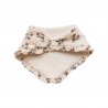 Bavoir bandana éponge fleuri ecru - À la cueillette